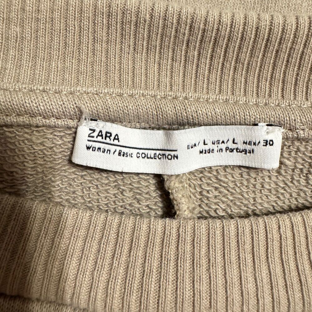 ZARA Roll Sleeve Two Tone Top - Picture 6 of 6